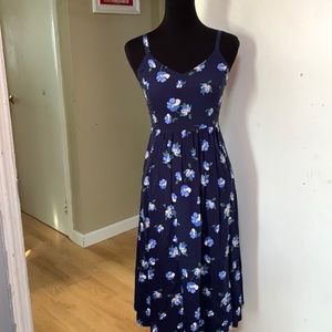 Old navy misses halter sun dress blue floral print size S